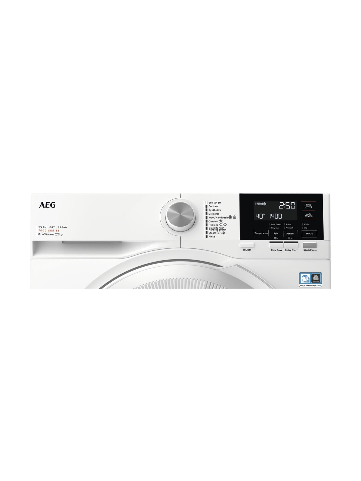 AEG 7000 Series LWR7175M2B Washer Dryer 7kg/5kg White