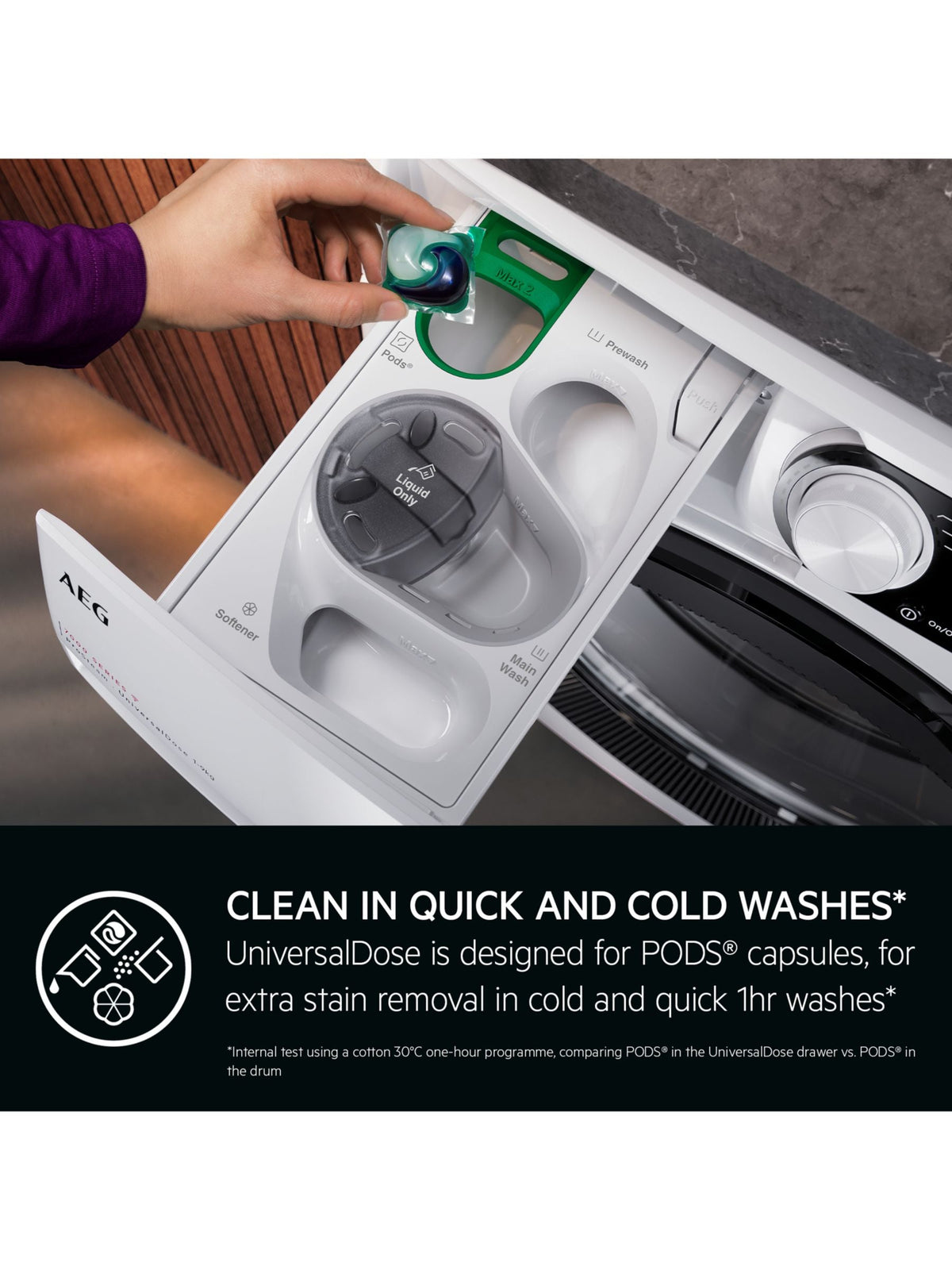 AEG LWR8516O5UD 8000 Series Washer Dryer 10kg/6kg 1600rpm White
