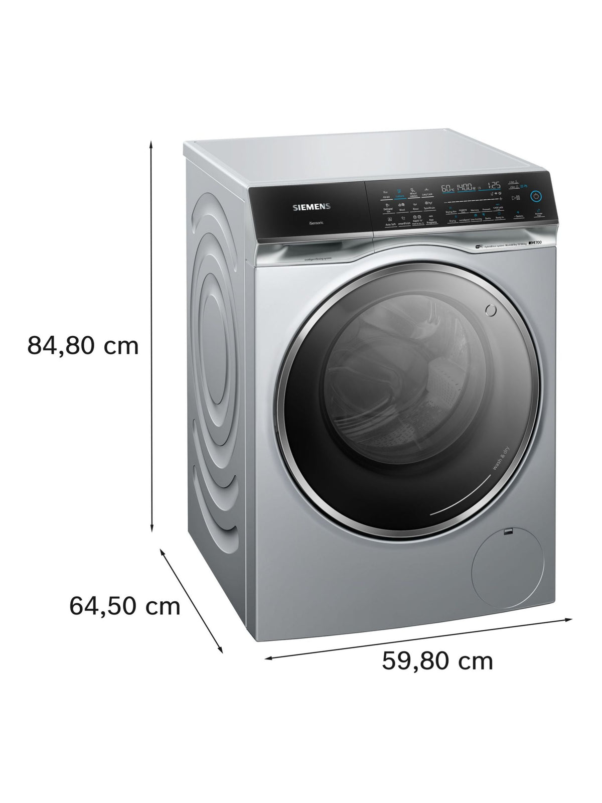 Siemens iQ700 WN54C2ATGB Washer Dryer 10.5kg/6kg 1400rpm Silver