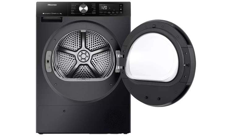 Hisense DH3S802BB3 8KG Heat Pump Tumble Dryer - Black