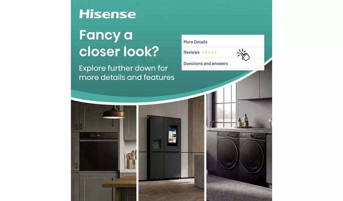 Hisense DH3S802BB3 8KG Heat Pump Tumble Dryer - Black