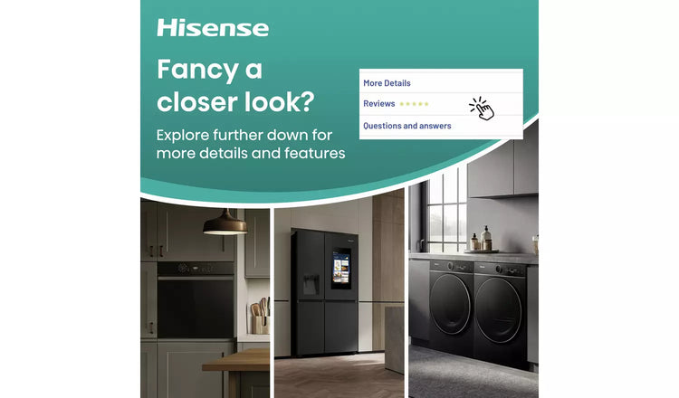 Hisense DH3S802BB3 8KG Heat Pump Tumble Dryer - Black