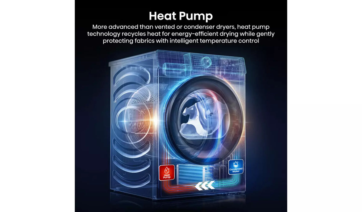 Hisense DH3S802BB3 8KG Heat Pump Tumble Dryer - Black