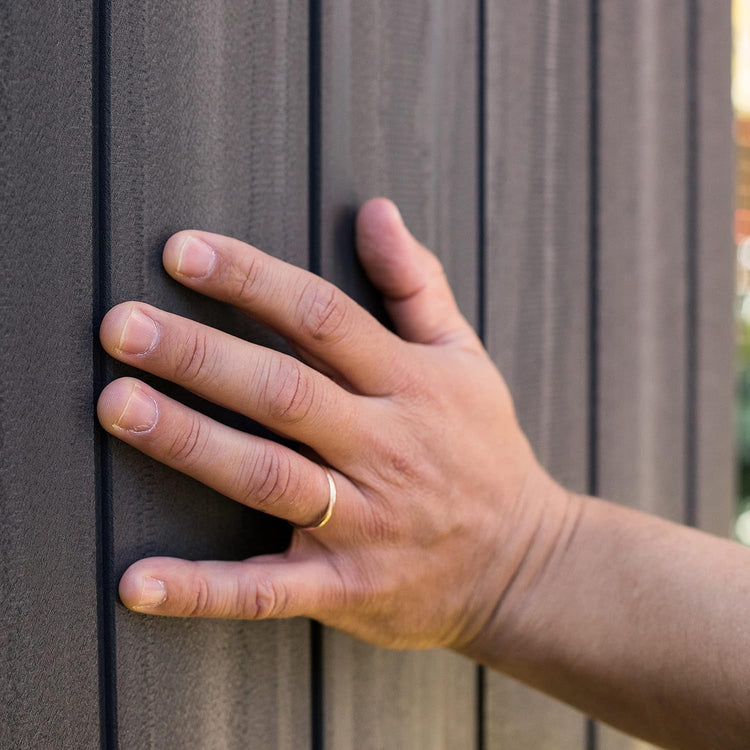 6 × 4 Ft Outdoor Apex Single Door Garden Storage Shed – Grey Wood-Effect