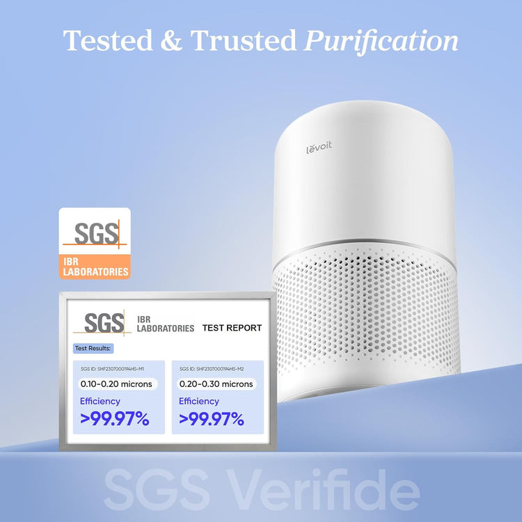 LEVOIT Core 300 HEPA Air Purifier for Bedroom Home, 80m² Coverage, Removes 99.97% Pollen, Dust, Pet Odour & Mould