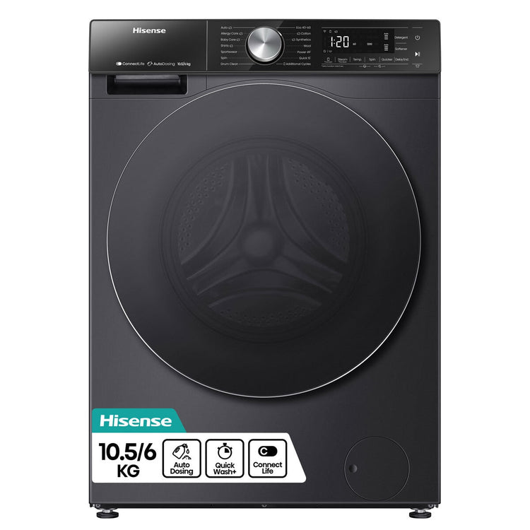 Hisense WD5S1045BB Washer Dryer 10.5kg/6kg Black