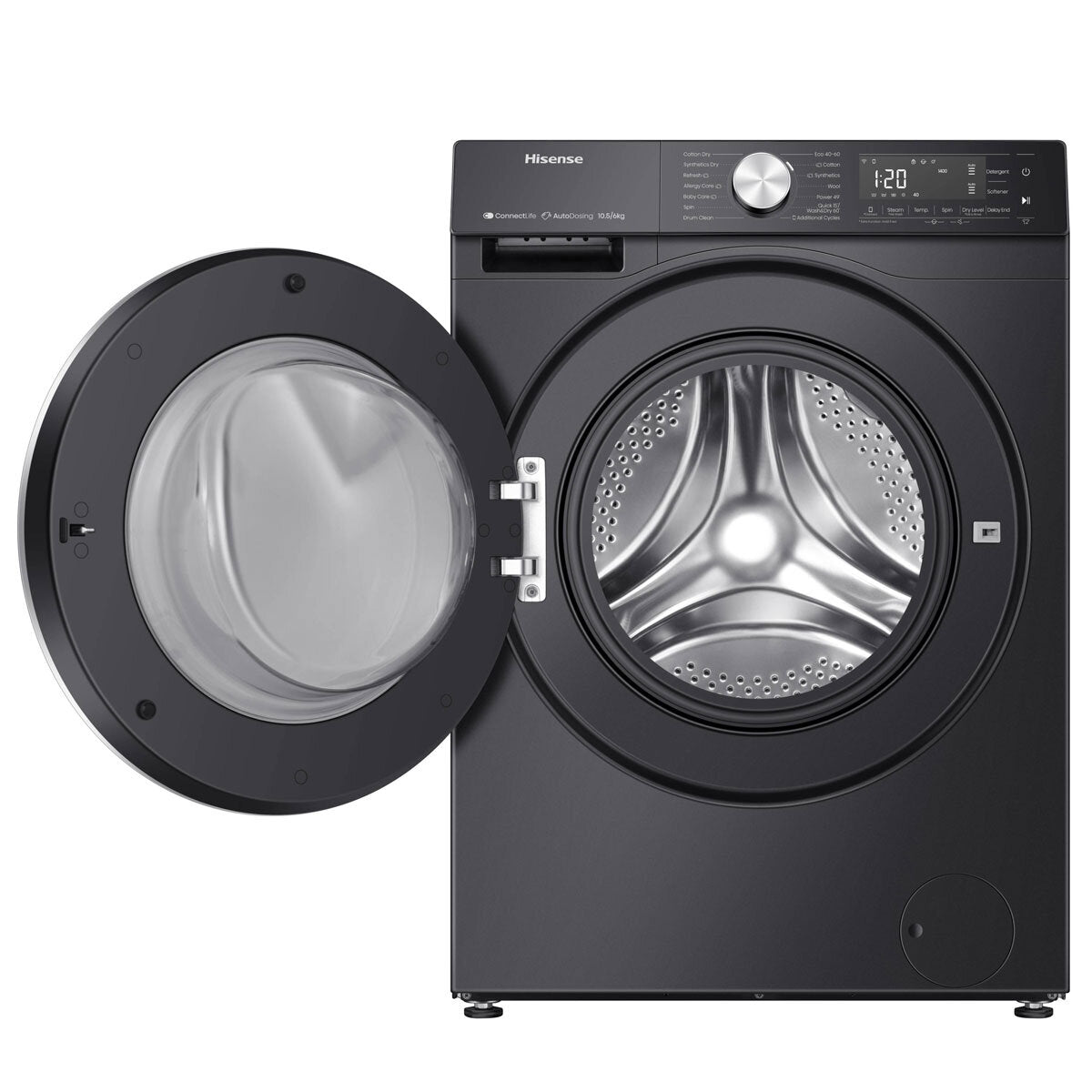 Hisense WD5S1045BB Washer Dryer 10.5kg/6kg Black