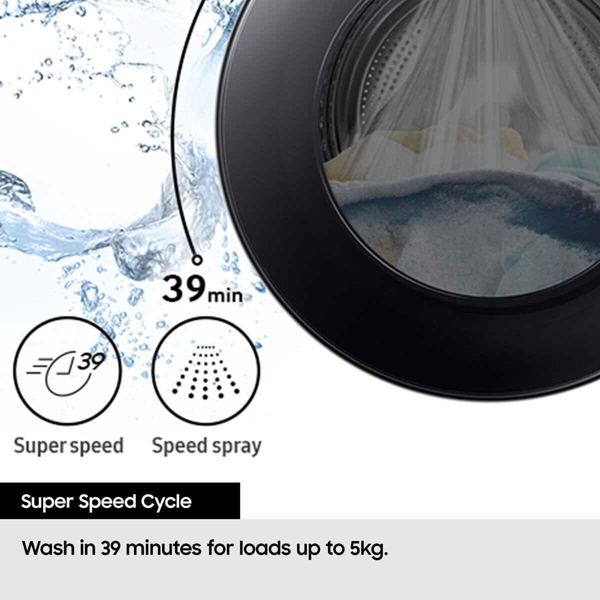 Samsung WD11DG5B15BBEU Washer Dryer 11/6kg Black