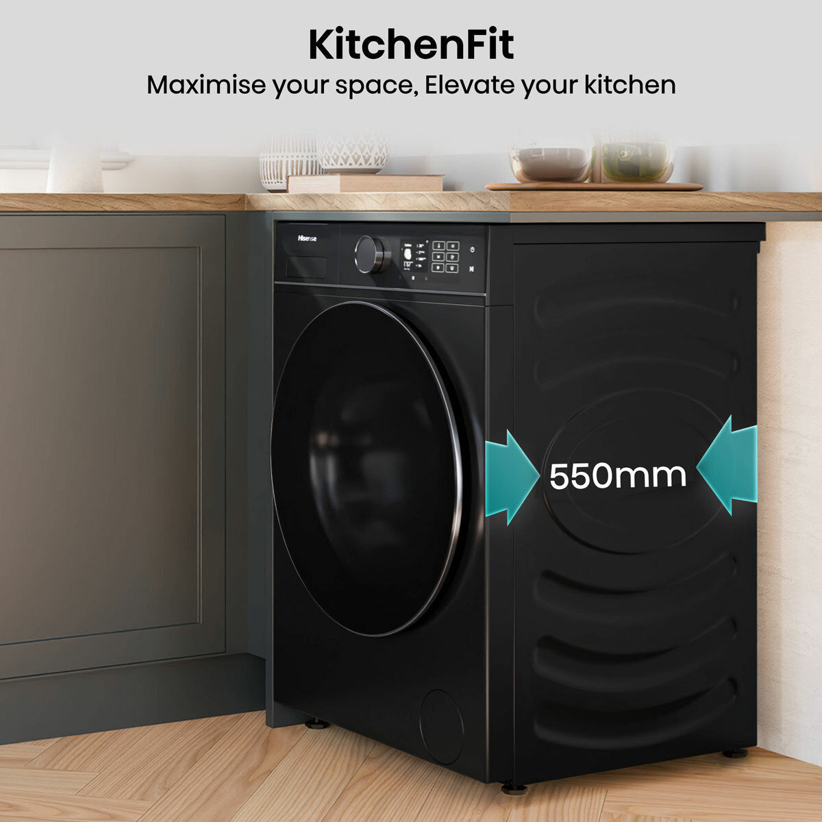 Hisense WD5I1045BBQ 5i Series Washer Dryer 10.5kg/6kg Black