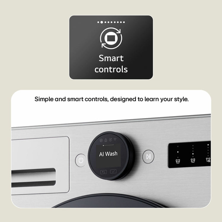 LG W4X7016TWB Washer Dryer 11kg/6kg White