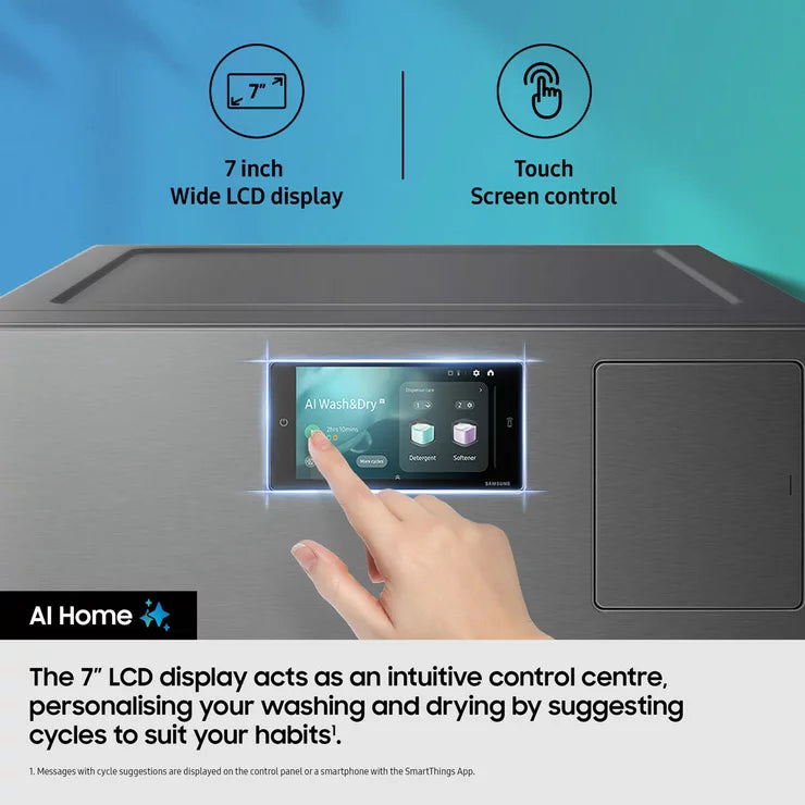 Samsung WD18DB8995BZT1 Washer Dryer 18kg/11kg 1000rpm Dark Steel