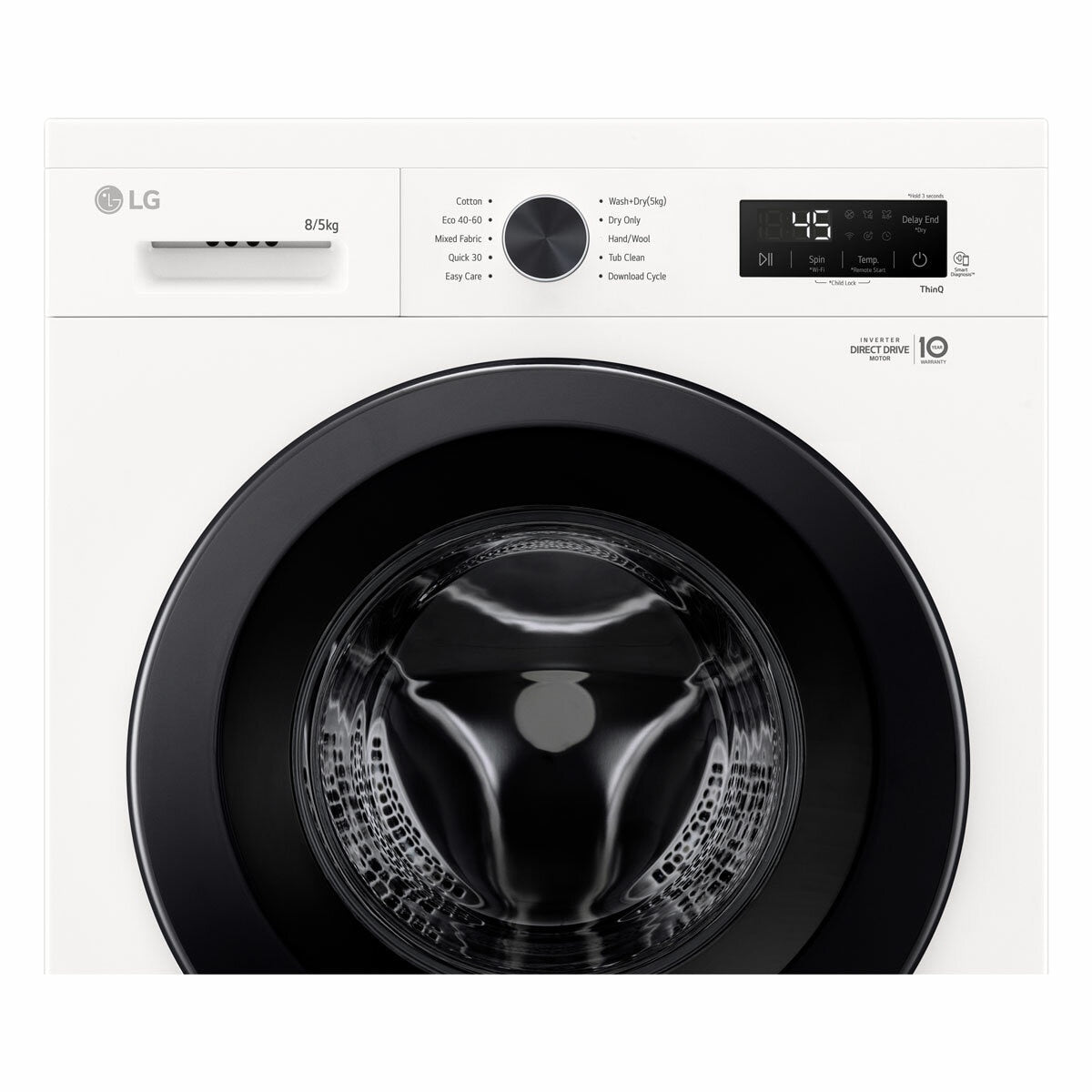 LG W4X1085NWK Freestanding Washer Dryer 8kg/5kg White