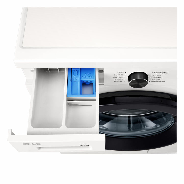 LG W4X1085NWK Freestanding Washer Dryer 8kg/5kg White