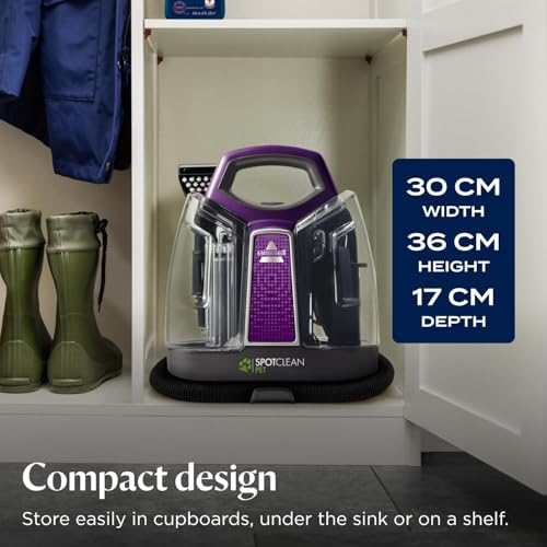 BISSELL SpotClean Pet, Carpet Cleaner, Portable Spot Cleaner, Spills & Carpet Stain Remover
