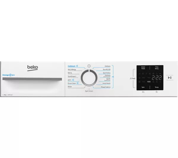 BEKO EnergySpin BM3WT3841W 8 kg 1400 Spin Washing Machine - White