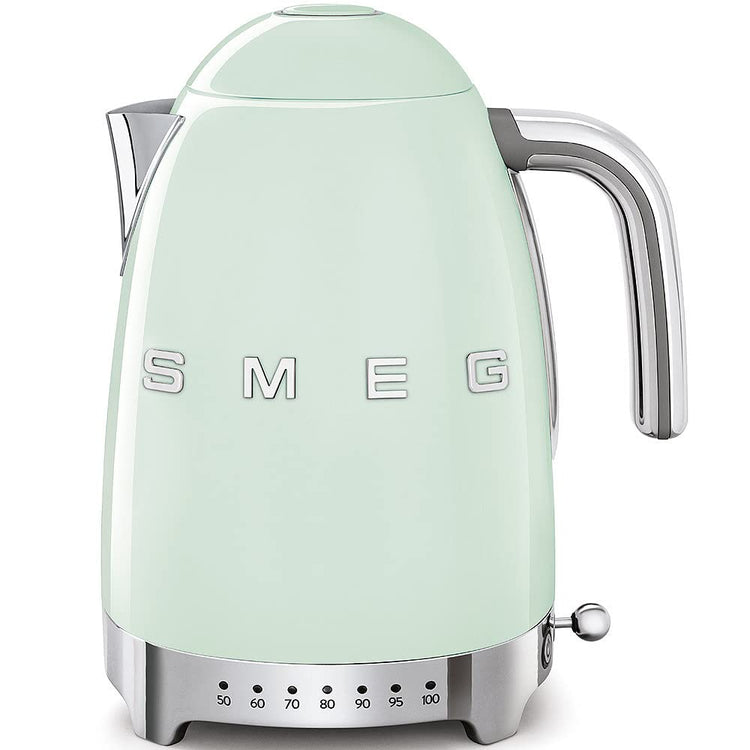 Kettle 1.7L 3kW Acoustic Alarm Pastel Green & Toaster 4 Slice 2kW Pastel Green