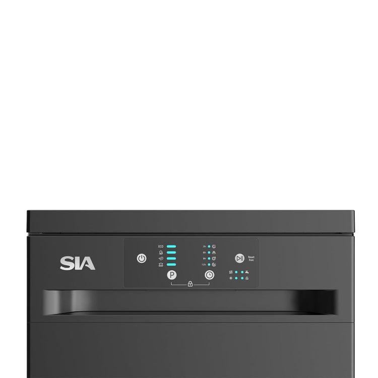 Freestanding Dishwasher 45cm 9 Place Settings 4 Programs Black