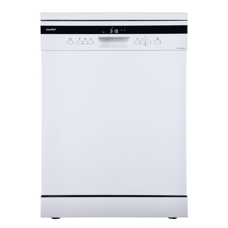 COMFEE' Freestanding Dishwasher FD1435E-W with 14 place settings, Full Size, 44dB, Wide LED Display
