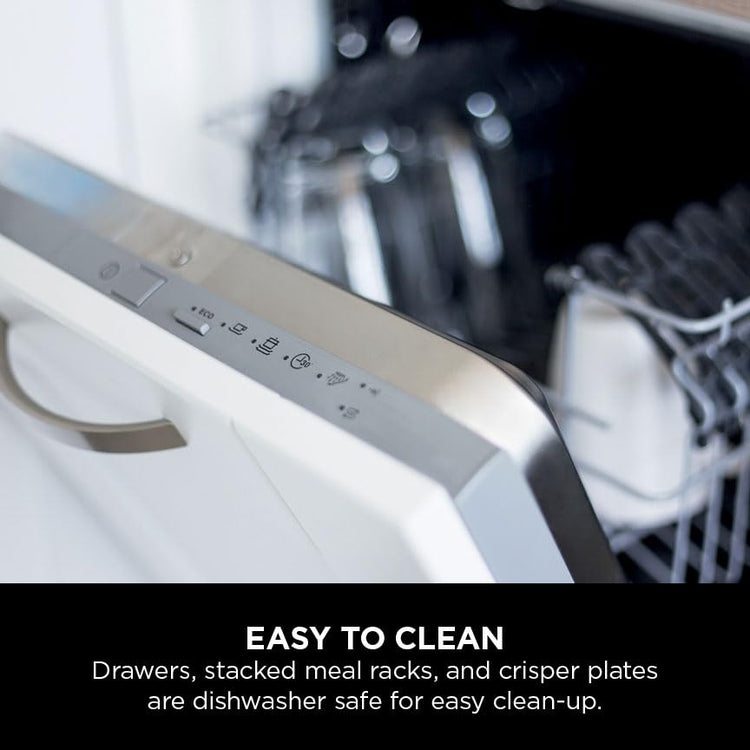 Ninja Double Stack Air Fryer, Vertical Dual Drawer Air Fryer with 4 cooking levels, 2 Drawers and 2 Racks