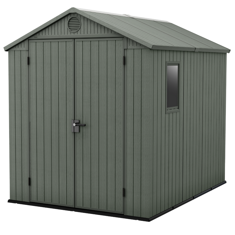 Darwin 6x8ft (1.9m x 2.4m) Garden Shed - Green