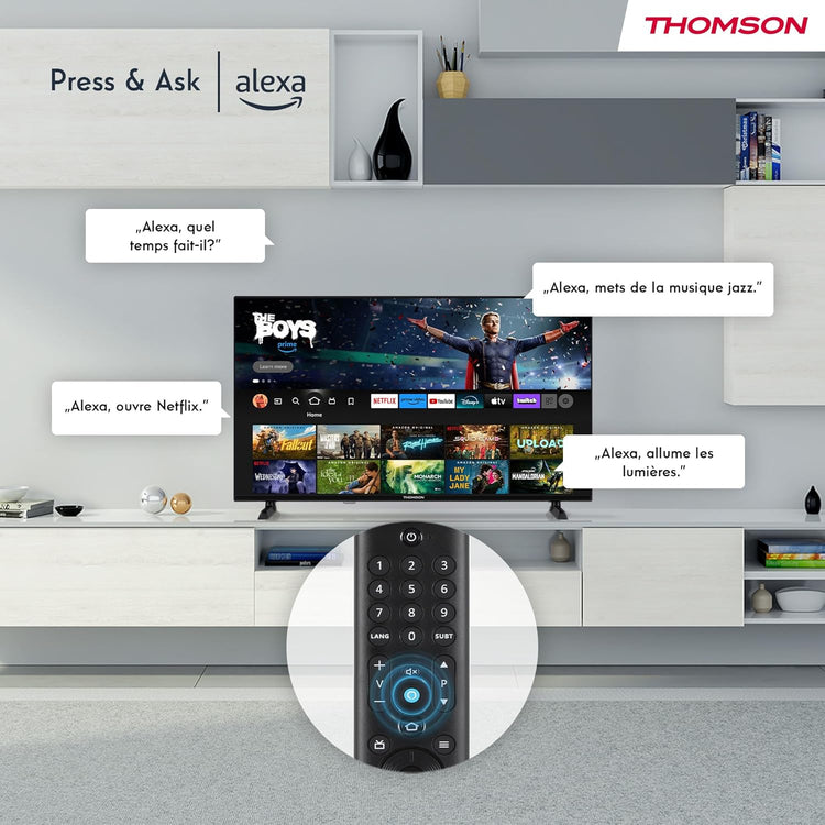 Thomson 43 Inch (109 cm) 4K UHD LED Smart TV with Fire TV, Alexa Voice Control, AirPlay, Wi-Fi, Triple Tuner(Cable/satellite/antenna), Bluetooth 5.0, HDMI, USB, AV in, CI+, 43UF4S35