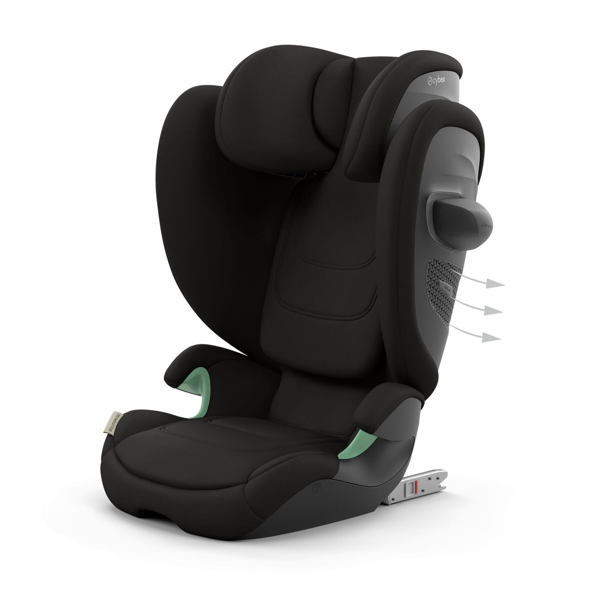 Foldable i-Size Child Car Seat with ISOFIX, Adjustable Headrest & Side Protection - Black