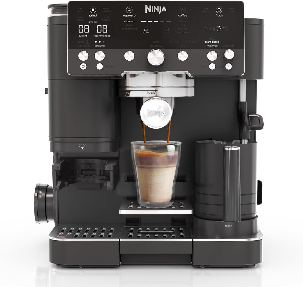 Ninja Luxe Premier 3-in-1 Coffee Machine, Silver ES601UK