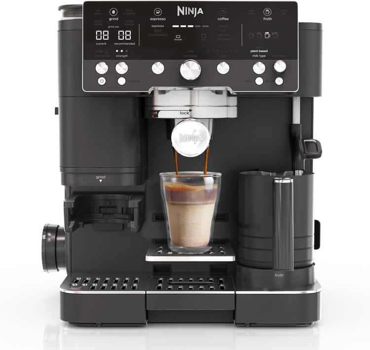 Ninja Luxe Premier 3-in-1 Coffee Machine, Silver ES601UK