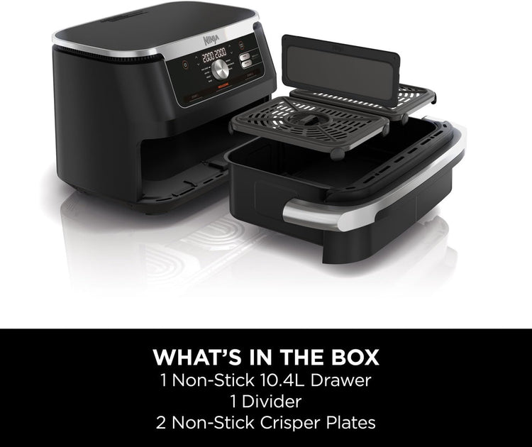 Ninja Foodi FlexDrawer 7-in-1 Air Fryer, Dual Zone, Black AF500UK