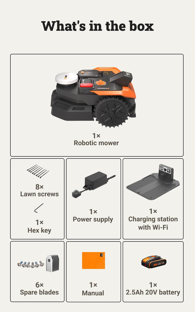 WORX Landroid Vision Cloud WR303E 2WD Robotic Lawn Mower