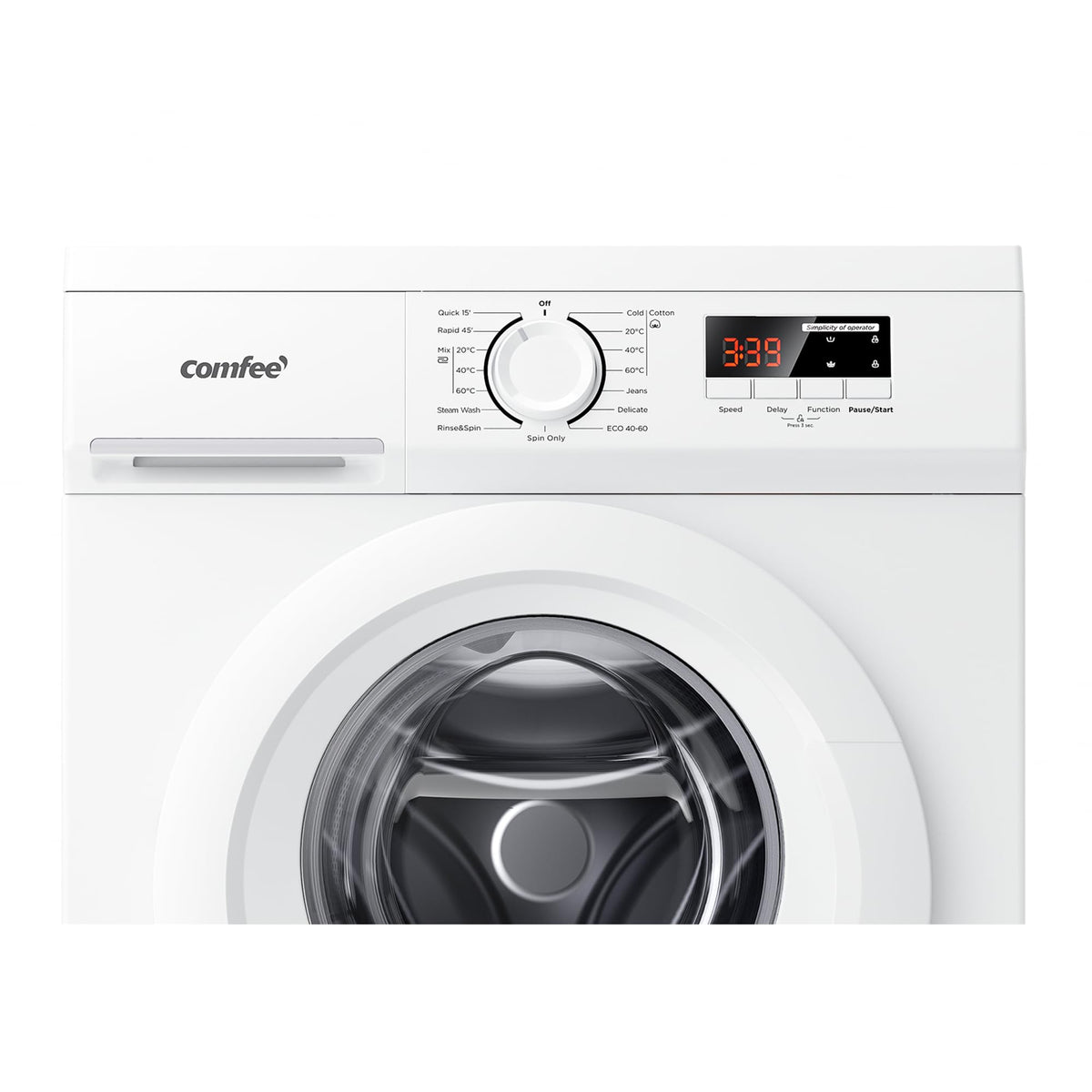 9kg Washing Machine with 1400 RPM Spin, Steam Wash & Inverter Motor - White