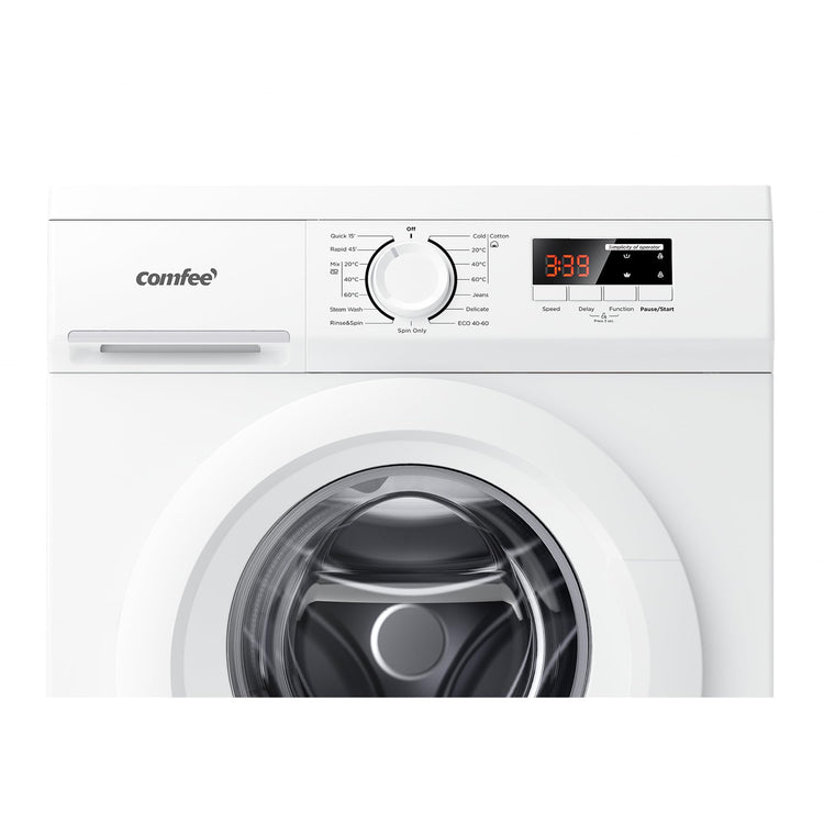 9kg Washing Machine with 1400 RPM Spin, Steam Wash & Inverter Motor - White