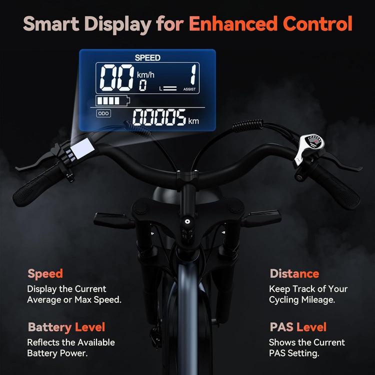 48V 17Ah Fat Tyre E-Bike for Adults, 250W Brushless Motor, Removable Battery, Full Suspension & 7-Speed