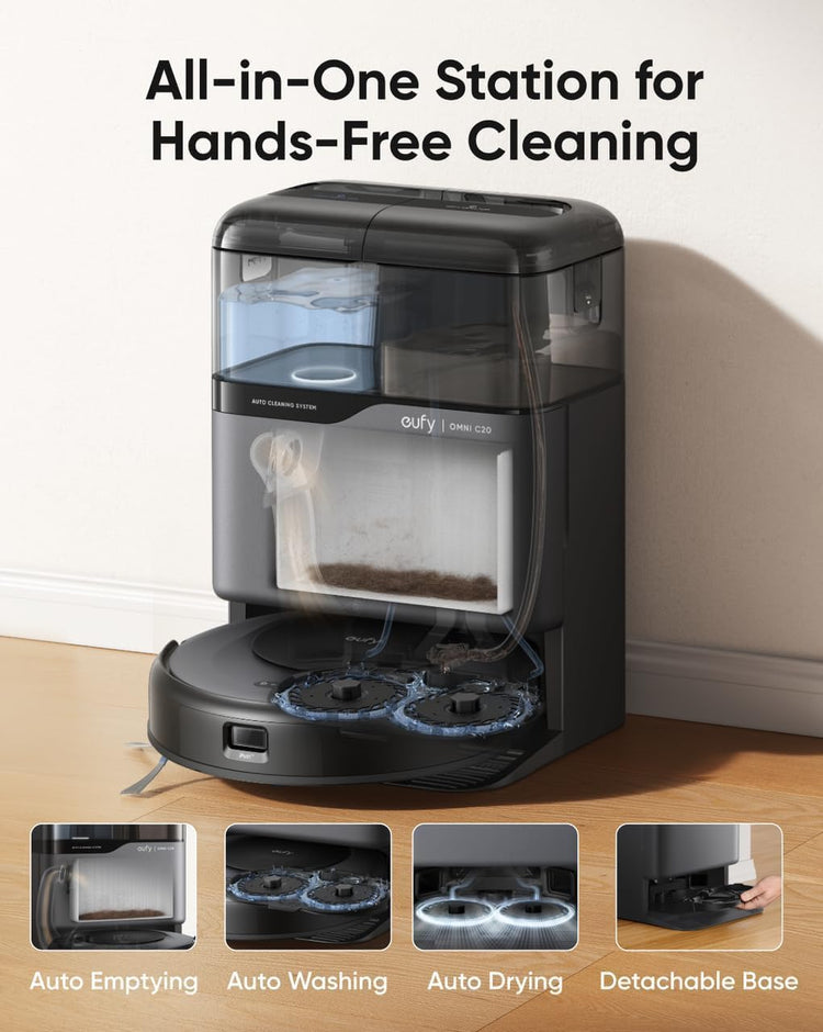 eufy Omni C20 Robot Vacuum and Mop with All-in-One Station