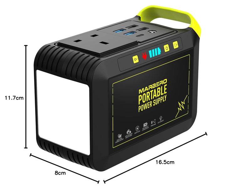 MARBERO Portable Power Station 24,000mAh/ 88.8Wh, 120W Peak Solar Generator