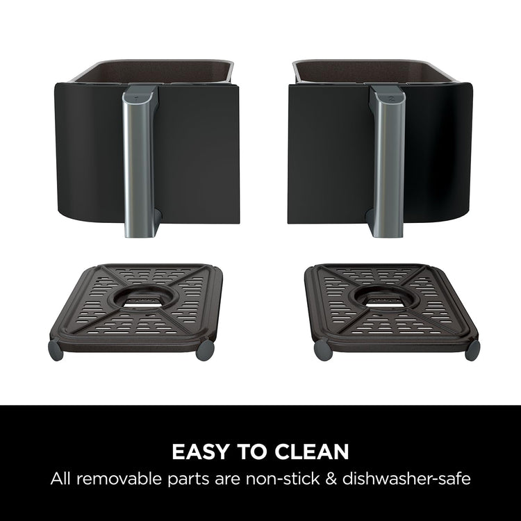 Dual Zone Digital Air Fryer 7.6L 6-in-1 Black