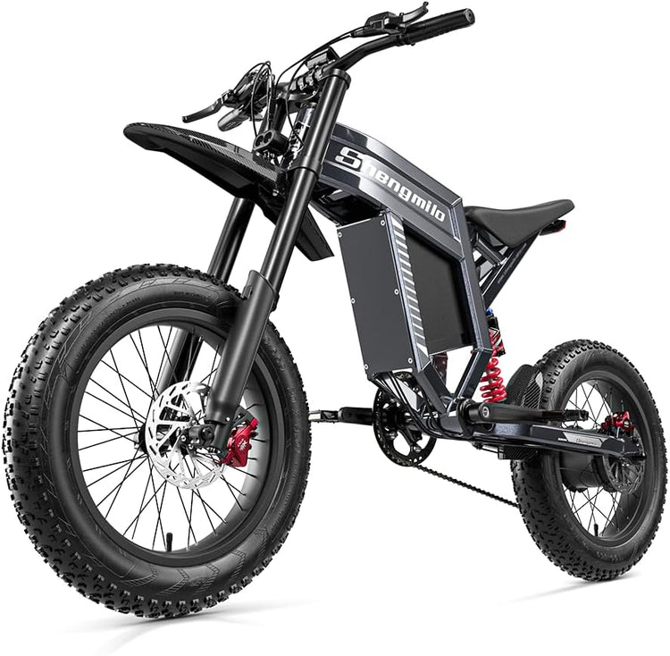 1800Wh Long Range Electric Bike with Fat Tyres, 60V 30Ah Removable Battery, Full Suspension & Hydraulic Brakes