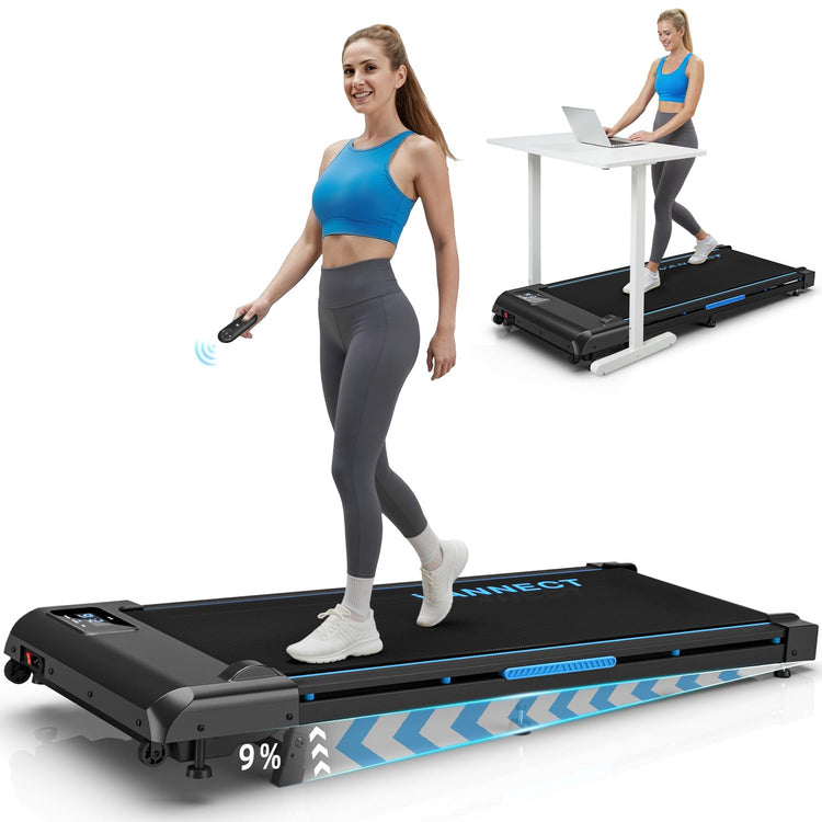 4-in-1 Walking Pad with 9% Incline and 12 HIIT Programs