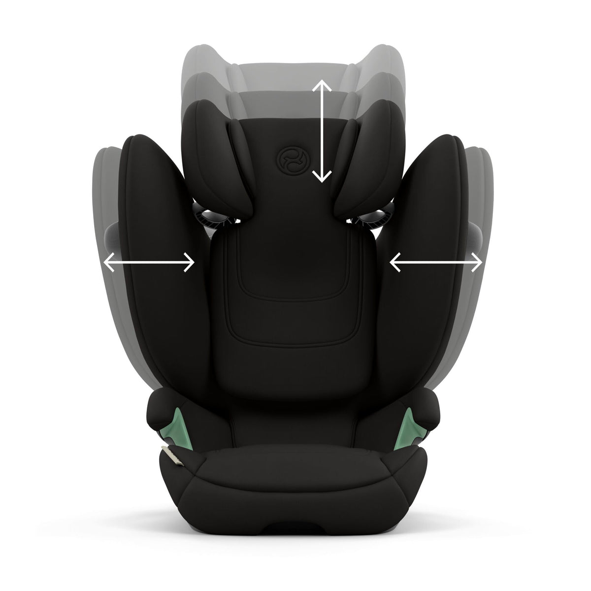 Foldable i-Size Child Car Seat with ISOFIX, Adjustable Headrest & Side Protection - Black