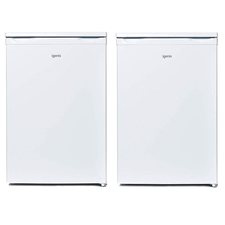 Freestanding Under Counter Fridge Freezer Set 136L 91L 55cm Inox