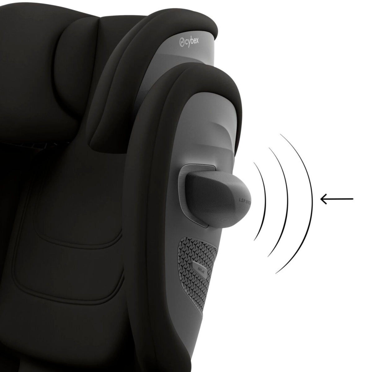 Foldable i-Size Child Car Seat with ISOFIX, Adjustable Headrest & Side Protection - Black