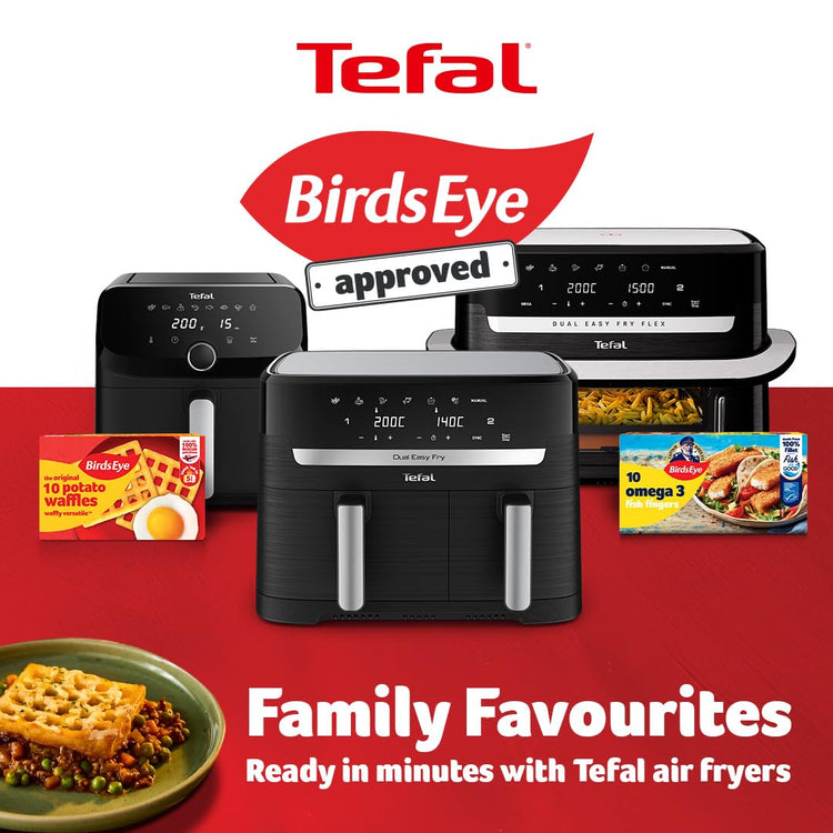 Tefal Easy Fry Dual Zone 8.3L Family Air Fryer, Black & Metal