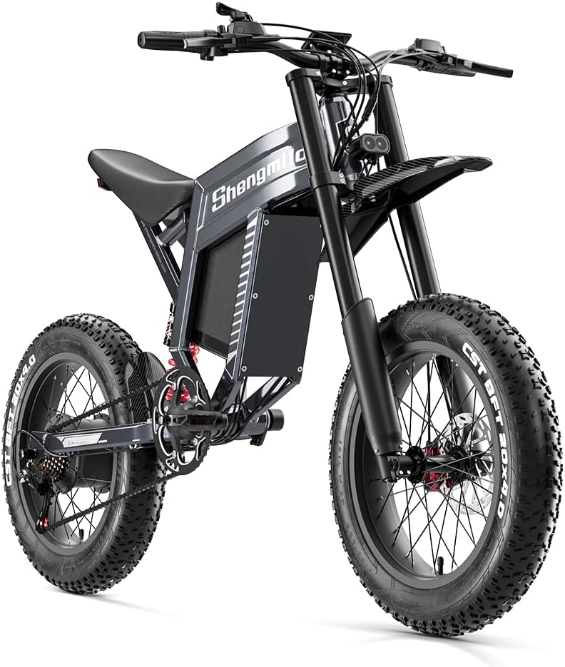 1800Wh Long Range Electric Bike with Fat Tyres, 60V 30Ah Removable Battery, Full Suspension & Hydraulic Brakes