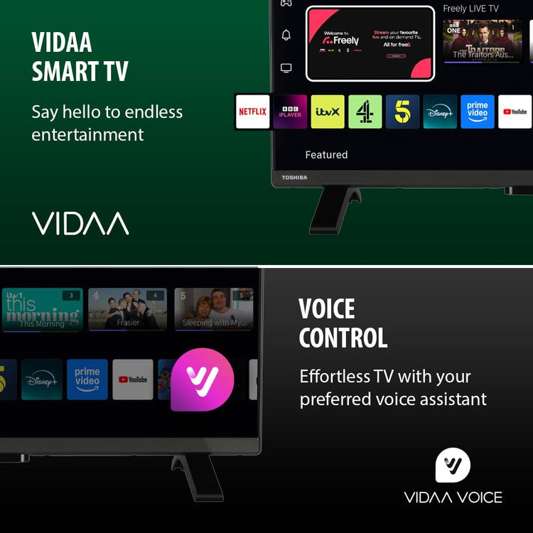 Toshiba 40LV2553DB 40 Inch Full HD VIDAA Smart TV with Freely
