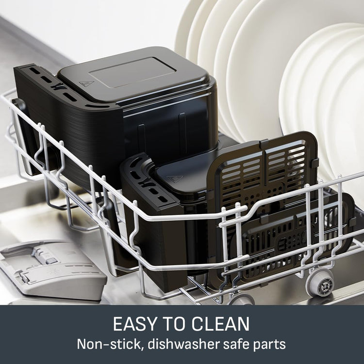 Tefal Easy Fry Dual Zone 8.3L Family Air Fryer, Black & Metal