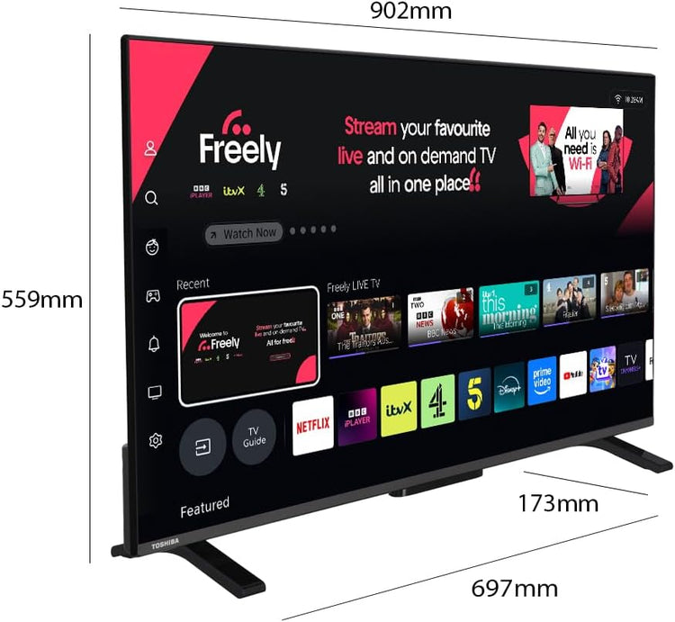 Toshiba 40LV2553DB 40 Inch Full HD VIDAA Smart TV with Freely