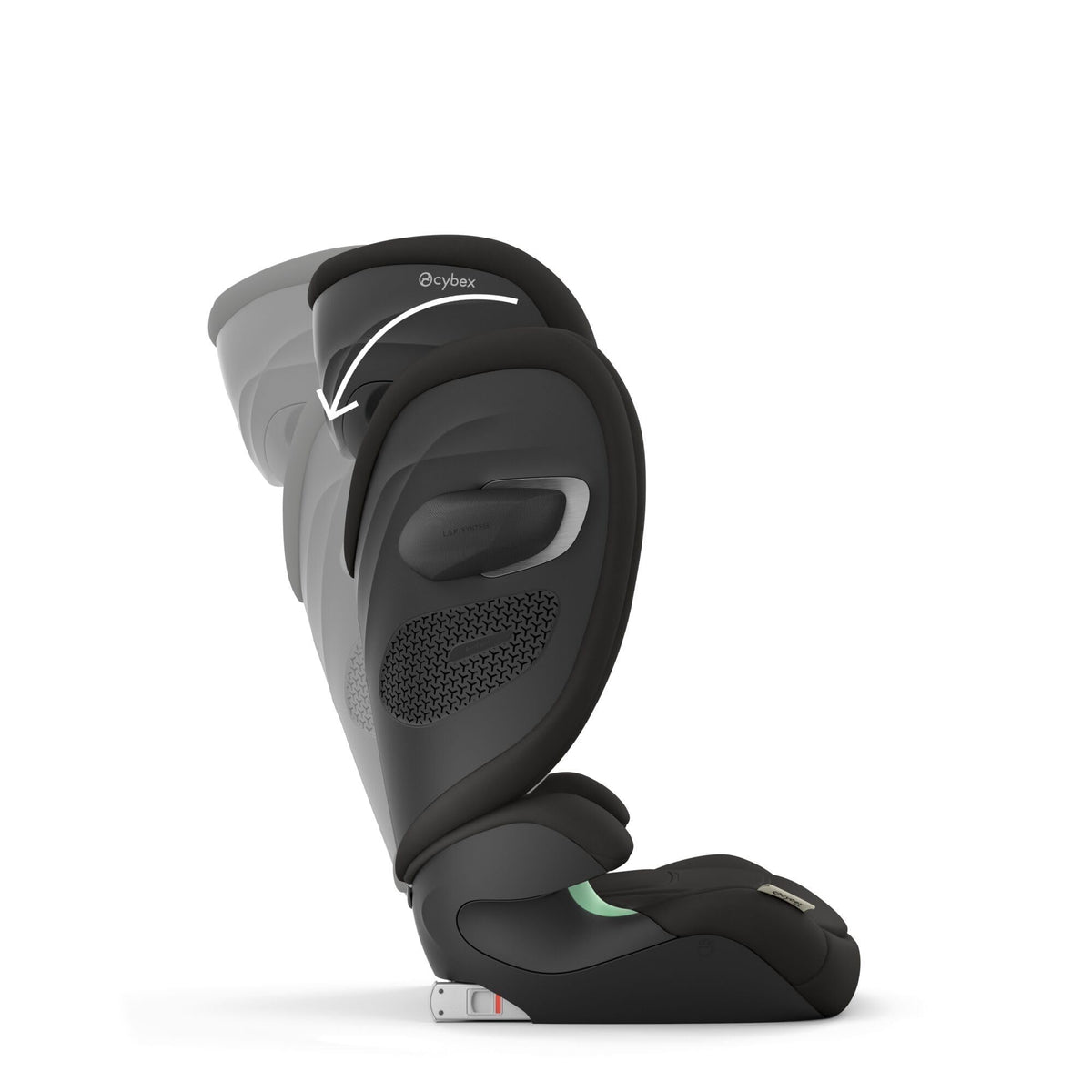 Foldable i-Size Child Car Seat with ISOFIX, Adjustable Headrest & Side Protection - Black