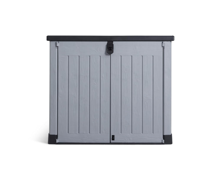 Outdoor Garden Storage Shed 57 X 32 X 48 In Grey Plastic Double Doors