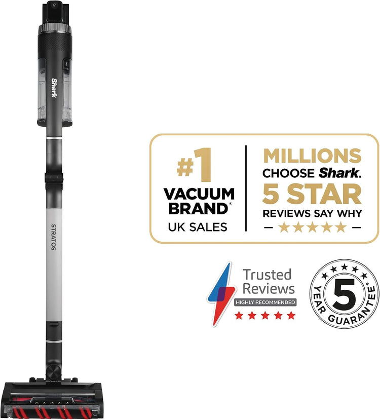 Shark Stratos Cordless Stick Vacuum Cleaner, Charcoal/Silver, IZ420UKT