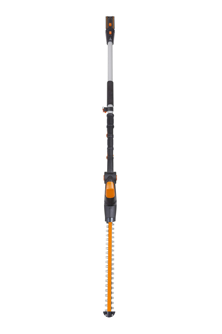 20V Cordless Pole Hedge Trimmer with 45cm Blade, Telescopic Shaft & Adjustable Head